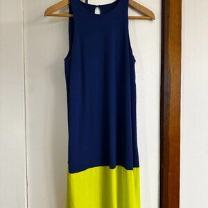 Ann Taylor Blue/Yellow Band Dress - Size XS